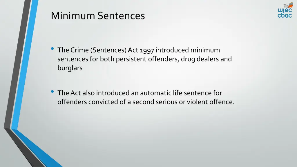 minimum sentences