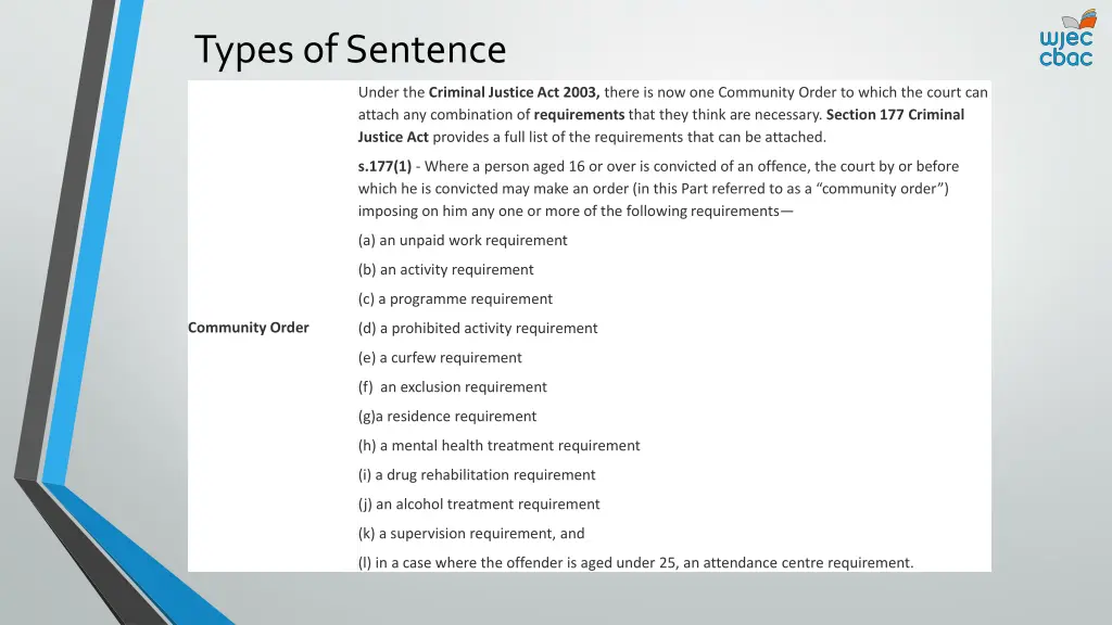 types of sentence 3