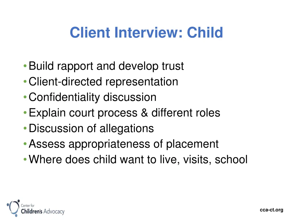 client interview child