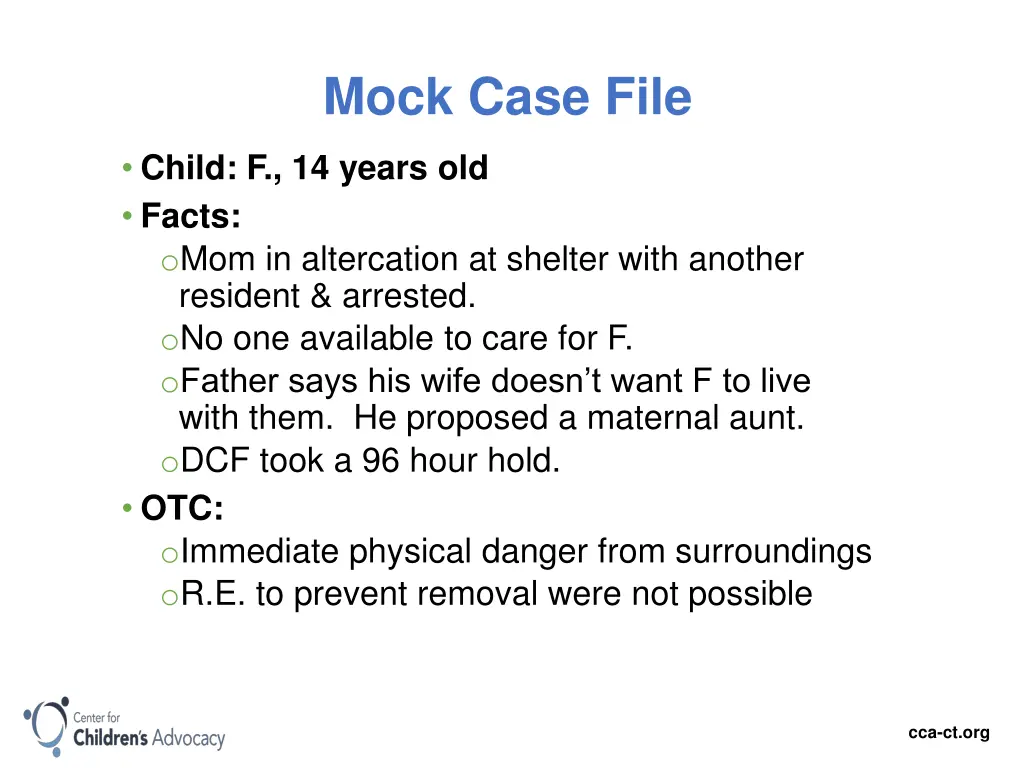 mock case file