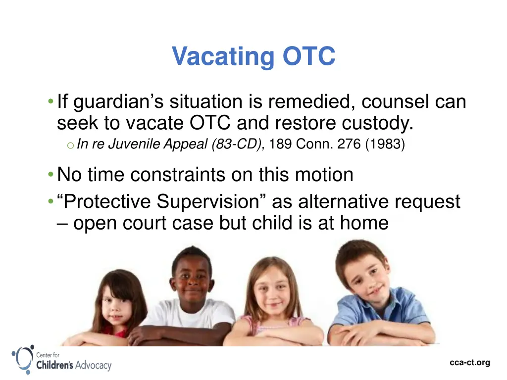 vacating otc