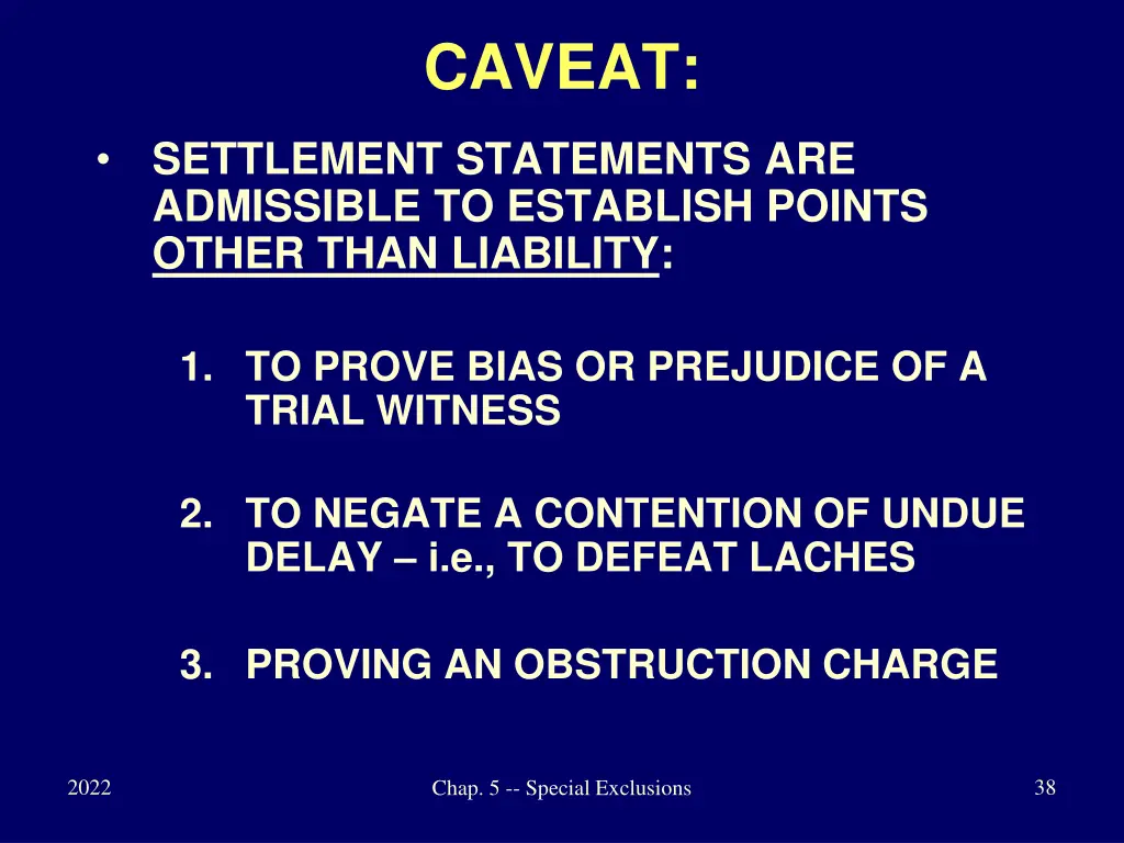 caveat 1