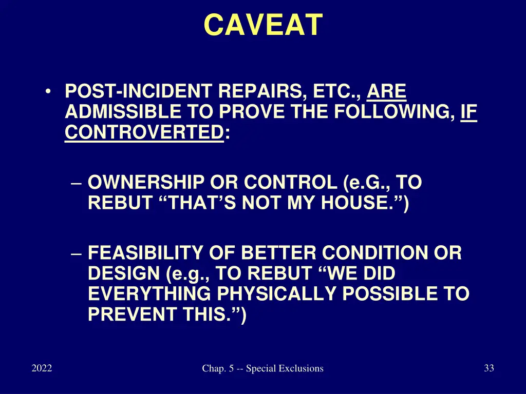 caveat