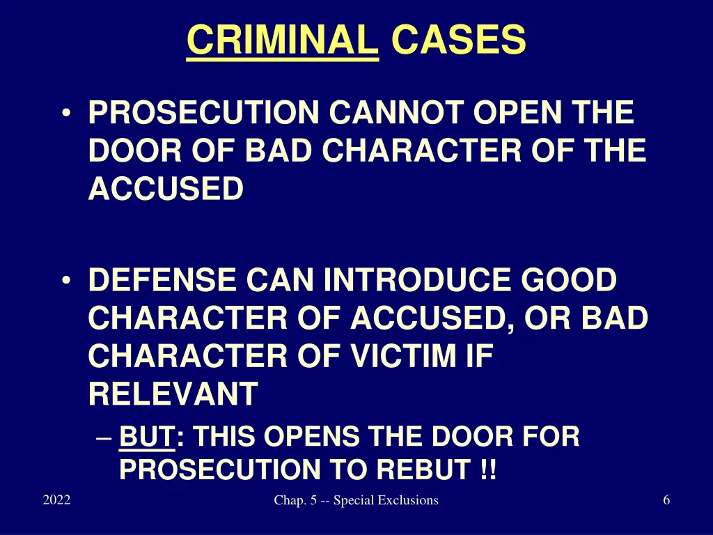 criminal cases