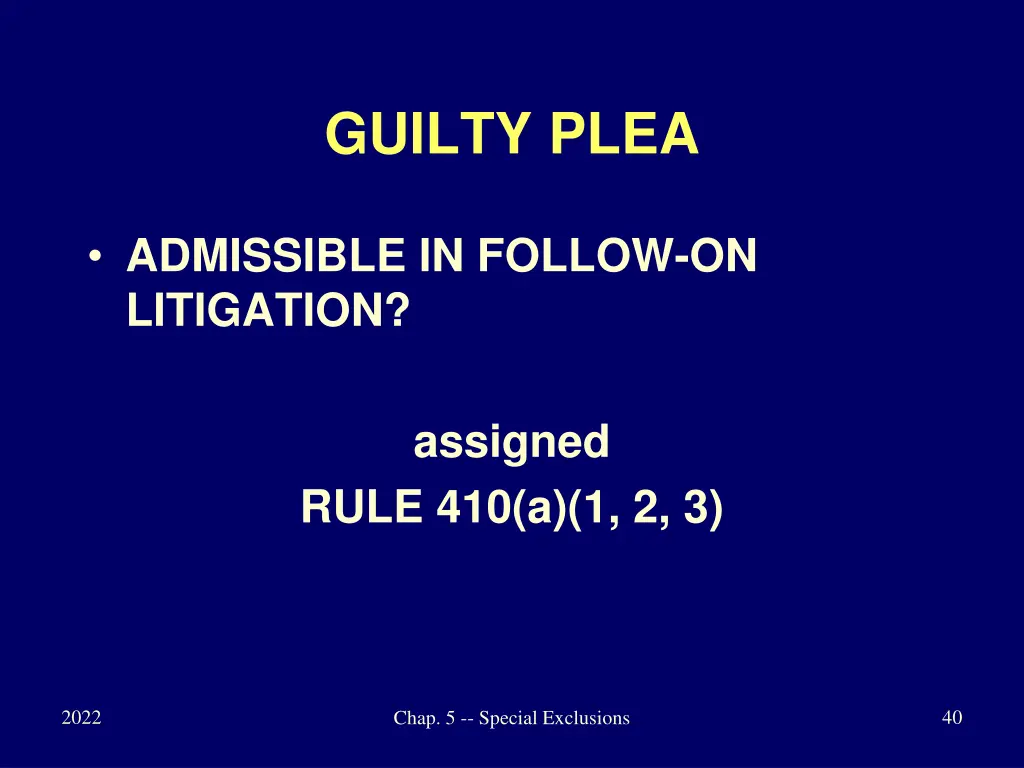 guilty plea