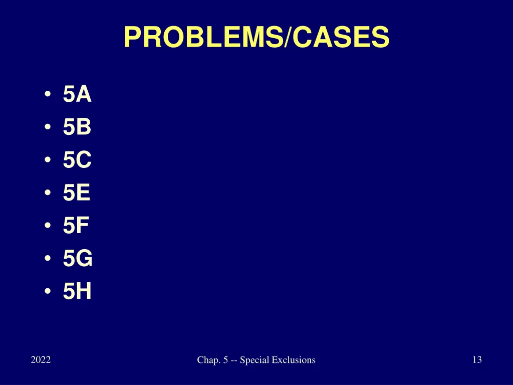 problems cases