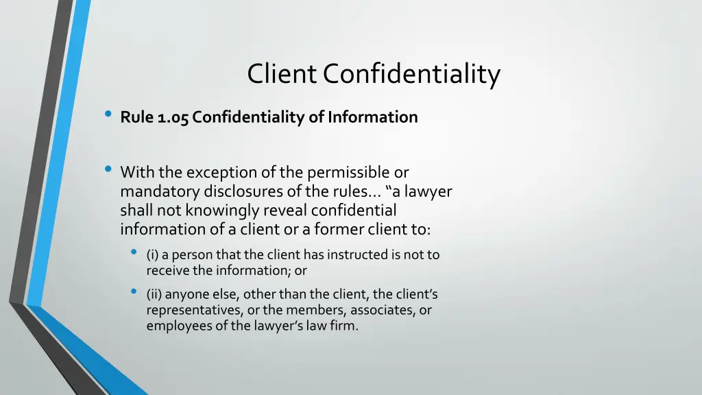 client confidentiality 1