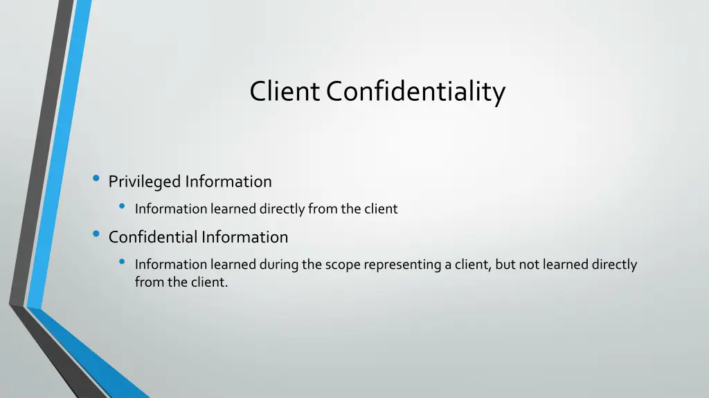 client confidentiality