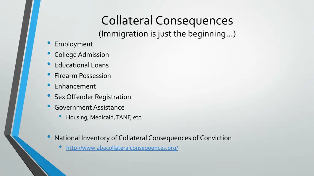 collateral consequences immigration is just