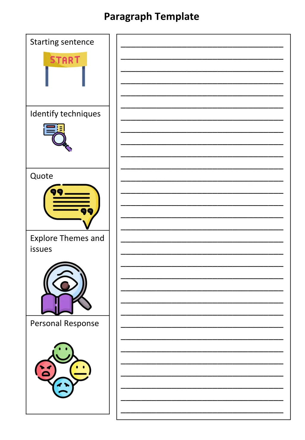 paragraph template