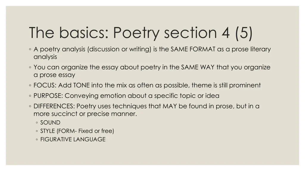 the basics poetry section 4 5