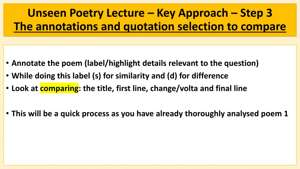 unseen poetry lecture key approach step 4