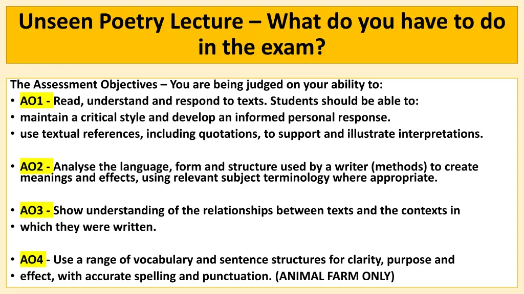 unseen poetry lecture what do you have 2