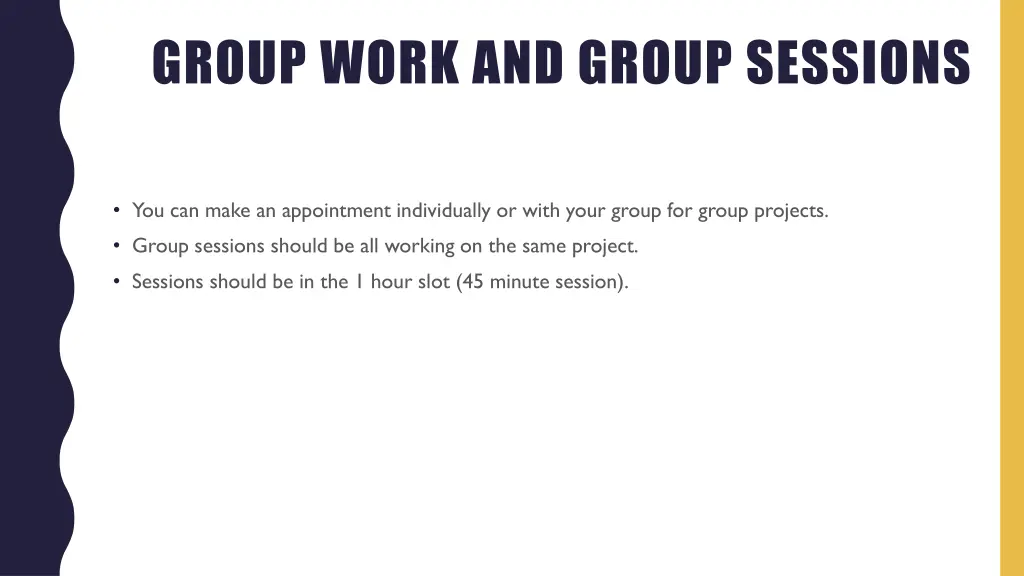 group work and group sessions