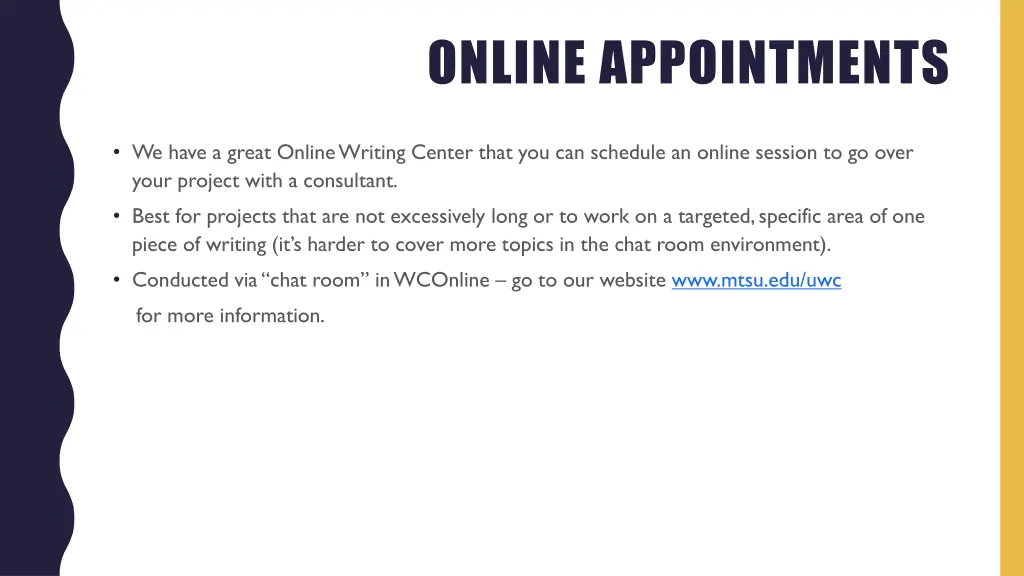 online appointments