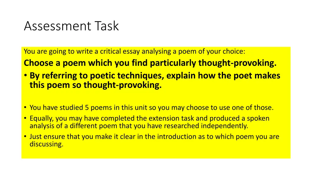 assessment task