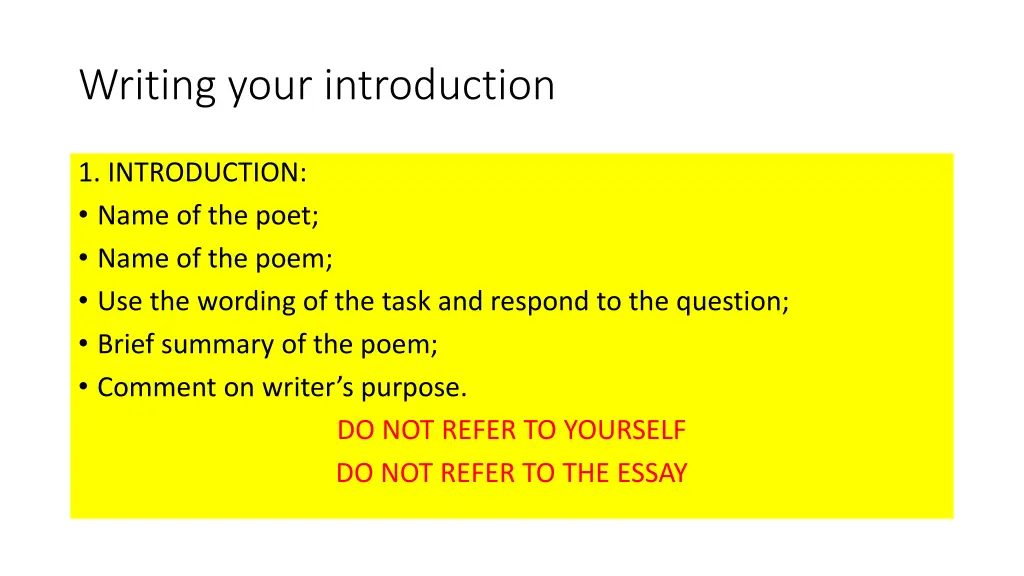 writing your introduction