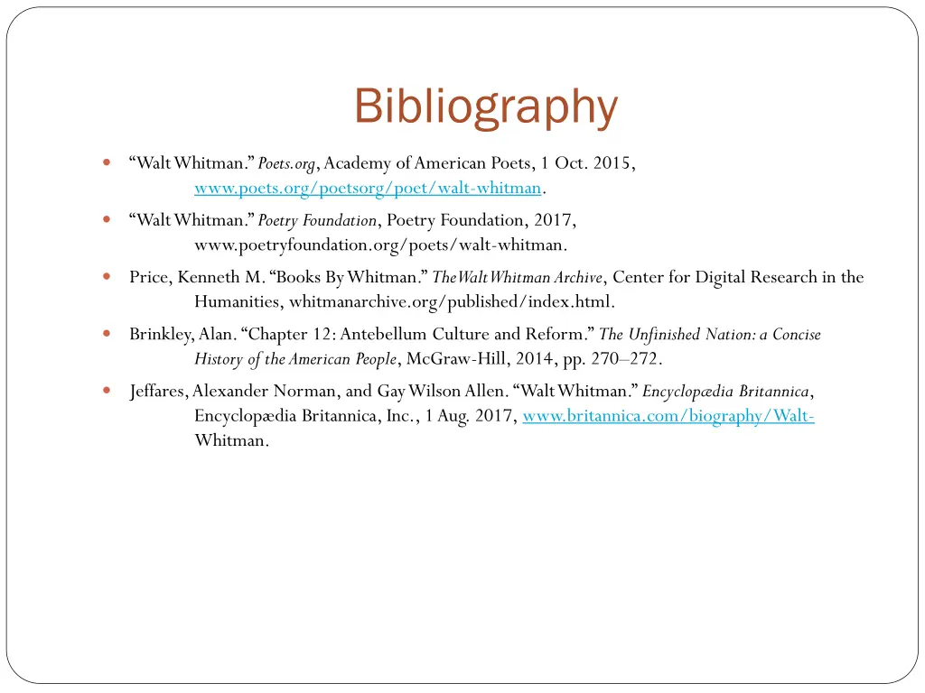 bibliography