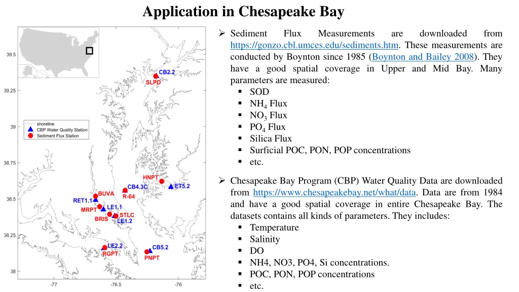 application in chesapeake bay