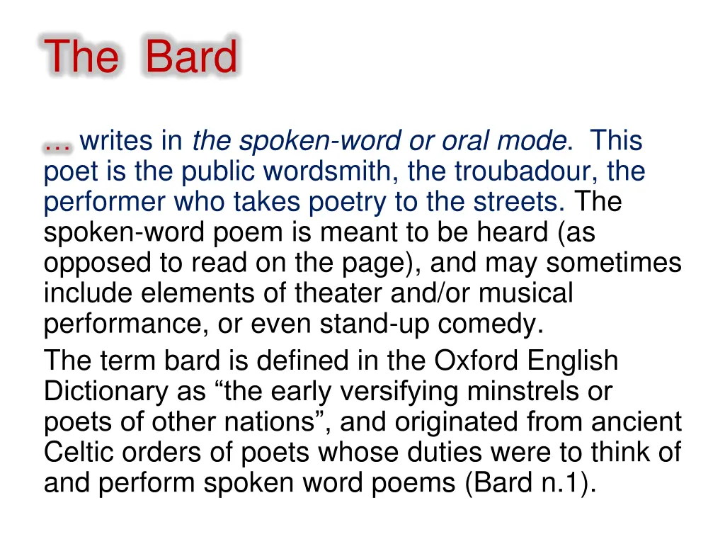 the bard