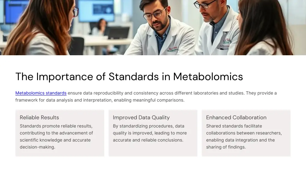 the importance of standards in metabolomics