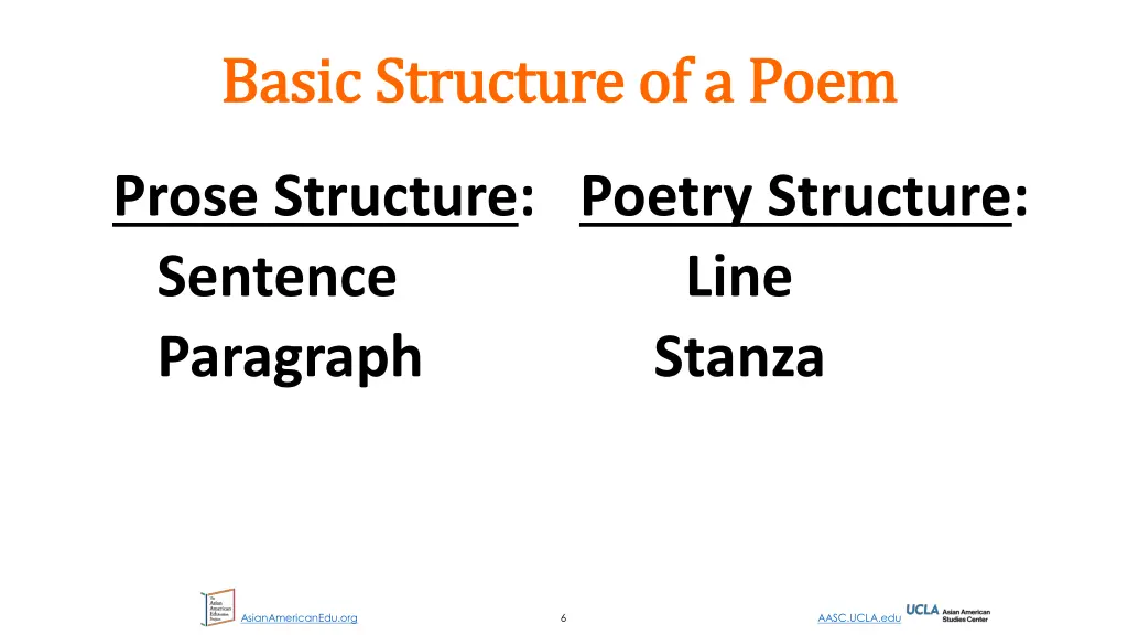 basic structure of a poem basic structure