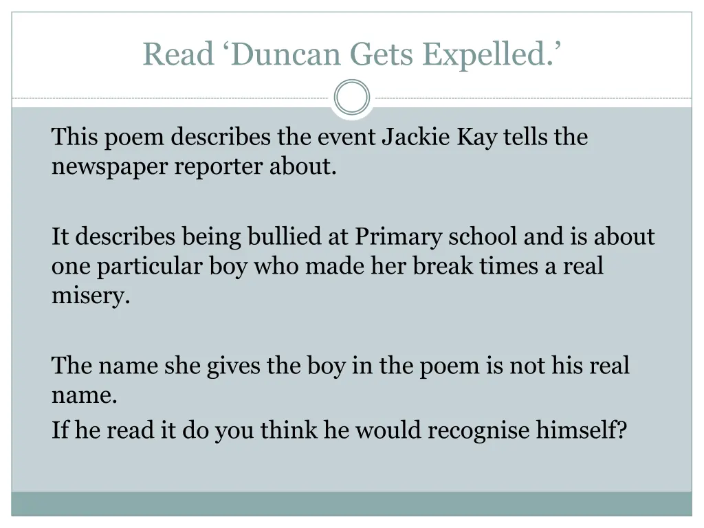 read duncan gets expelled