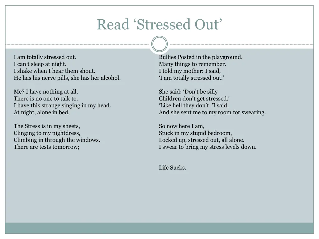 read stressed out