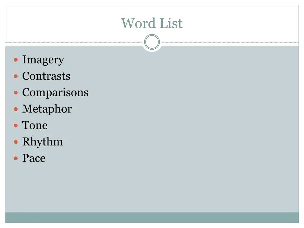 word list