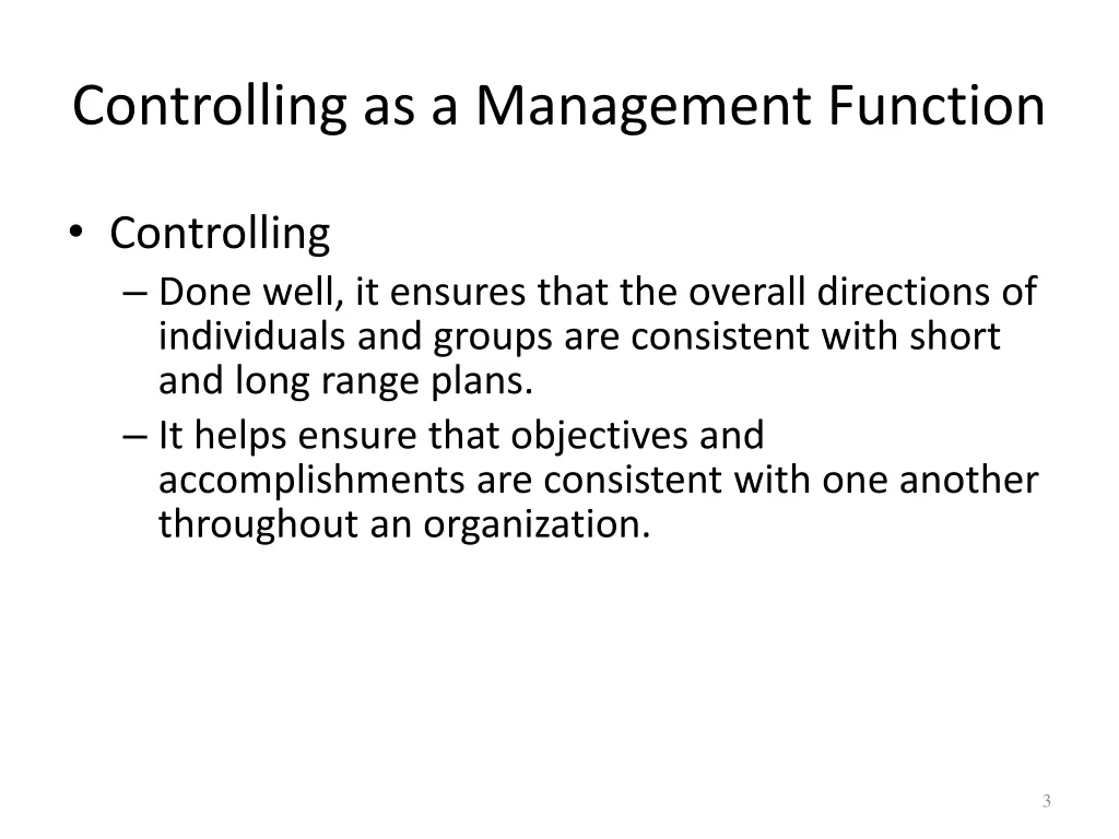 controlling as a management function 1