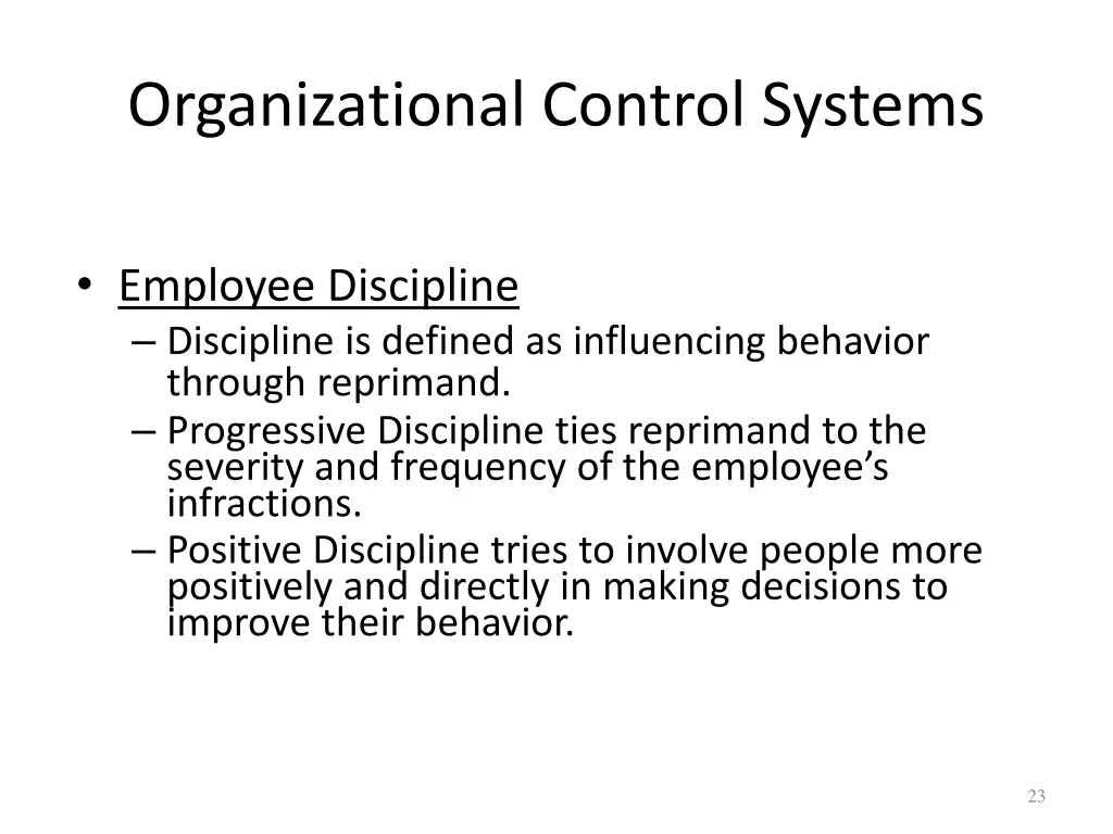 organizational control systems 2