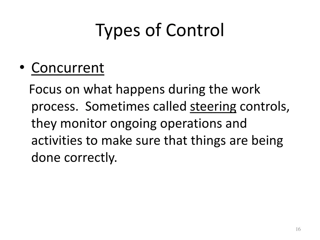 types of control 1