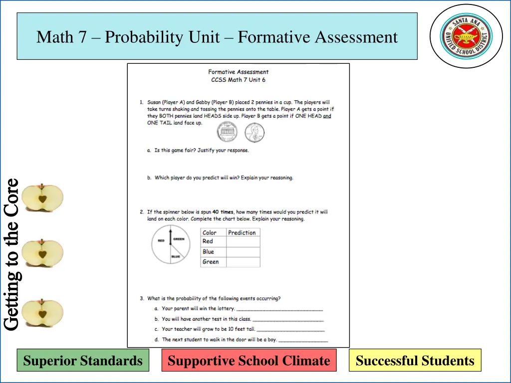 math 7 probability unit formative assessment