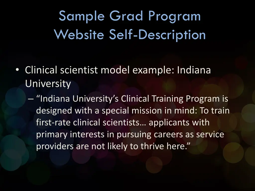 sample grad program website self description 2