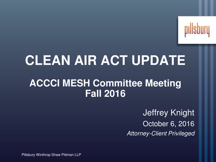 clean air act update