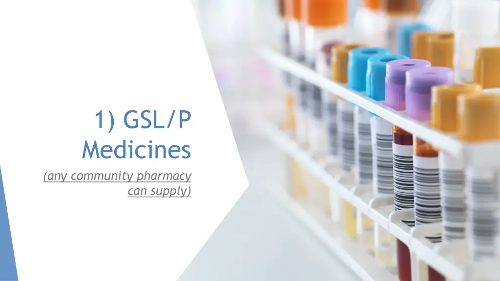 1 gsl p medicines any community pharmacy 1