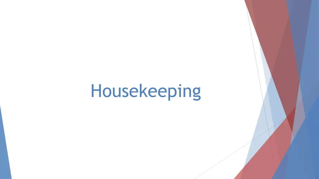 housekeeping