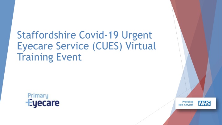 staffordshire covid 19 urgent eyecare service