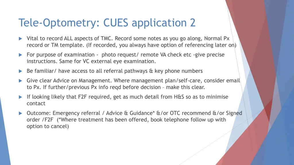 tele optometry cues application 2