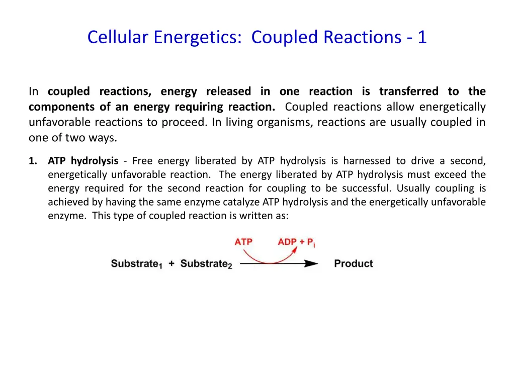 cellular energetics coupled reactions 1