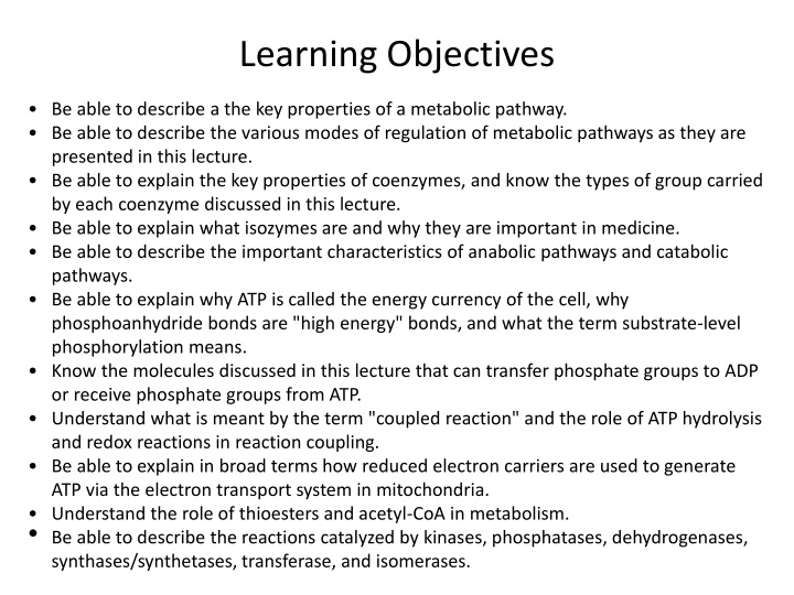 learning objectives