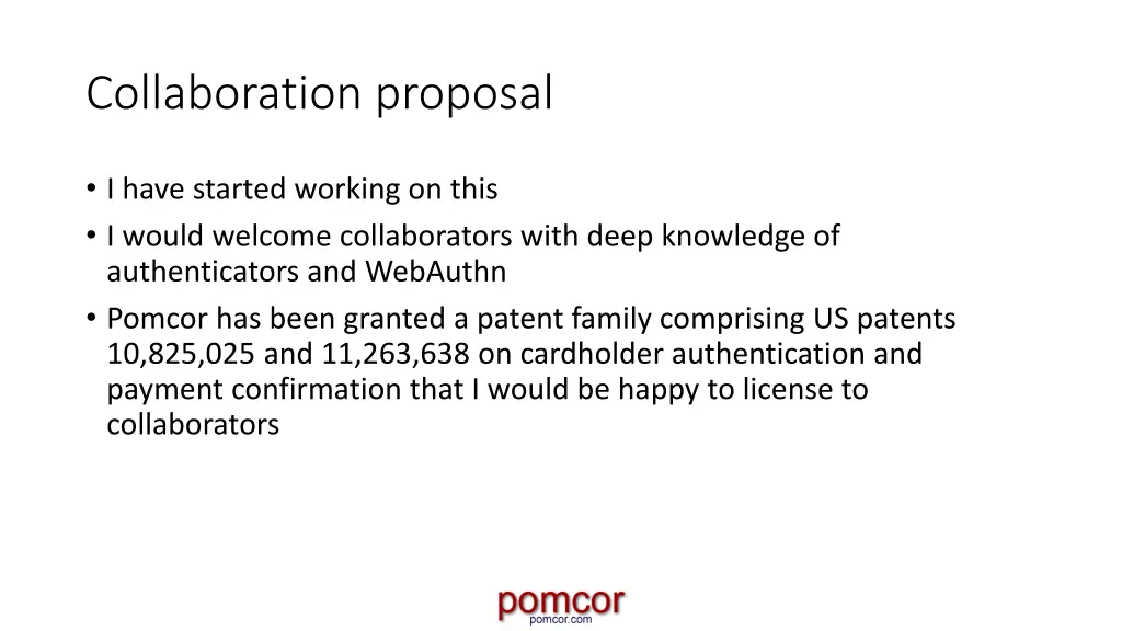 collaboration proposal