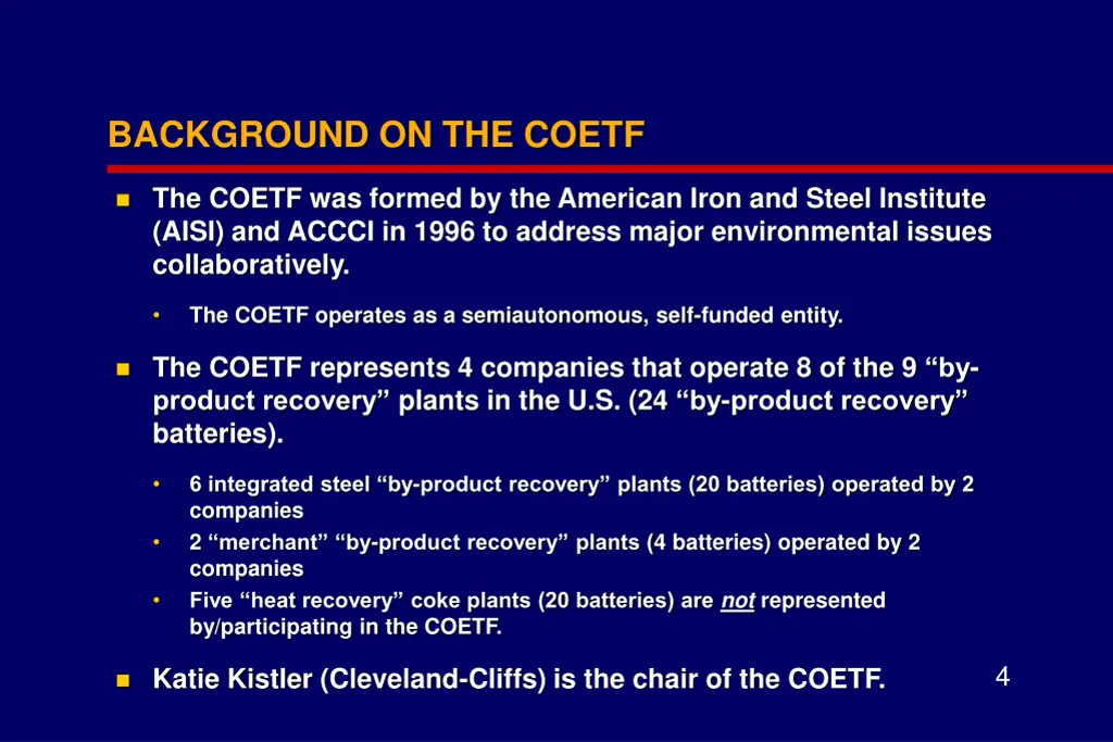 background on the coetf