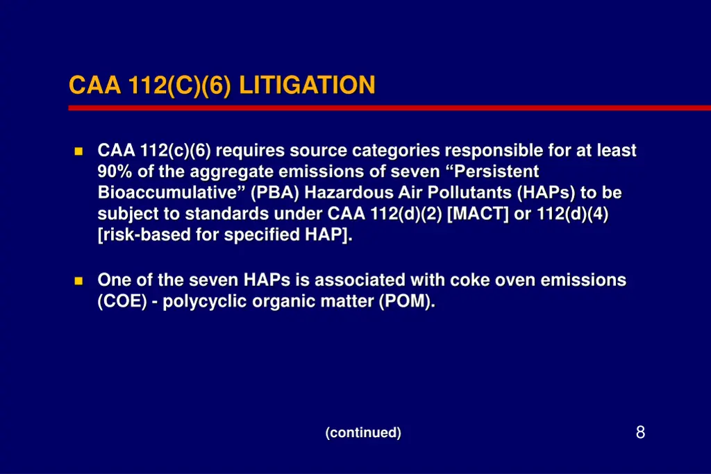 caa 112 c 6 litigation