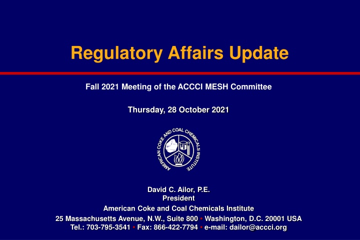 regulatory affairs update