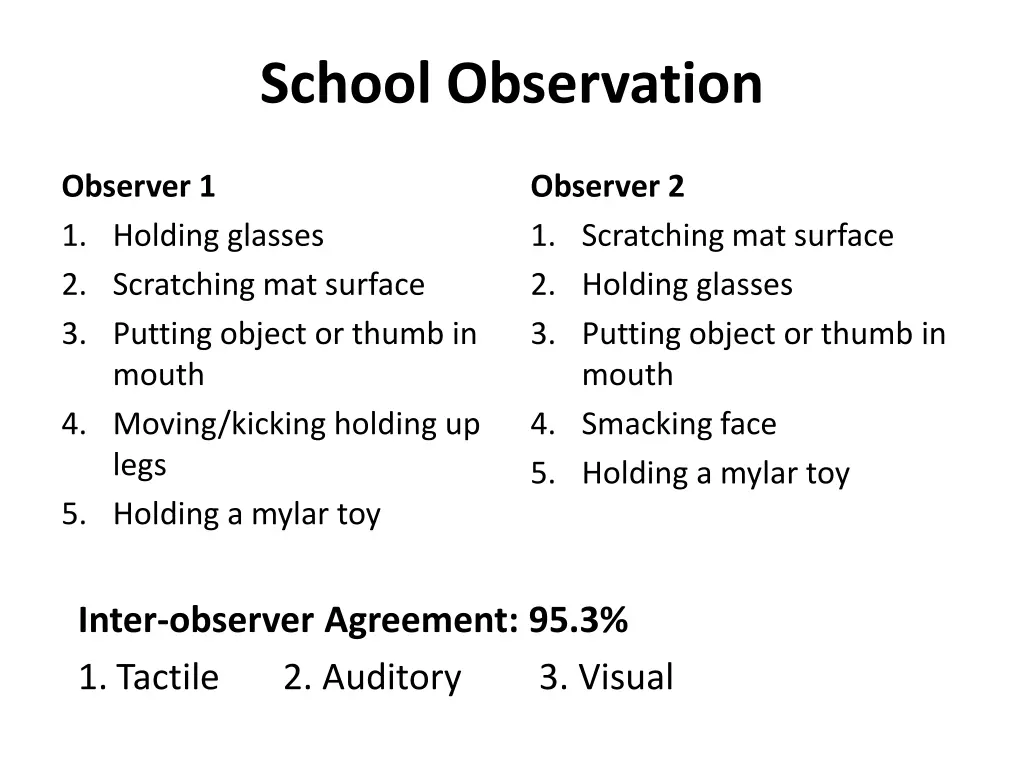 school observation