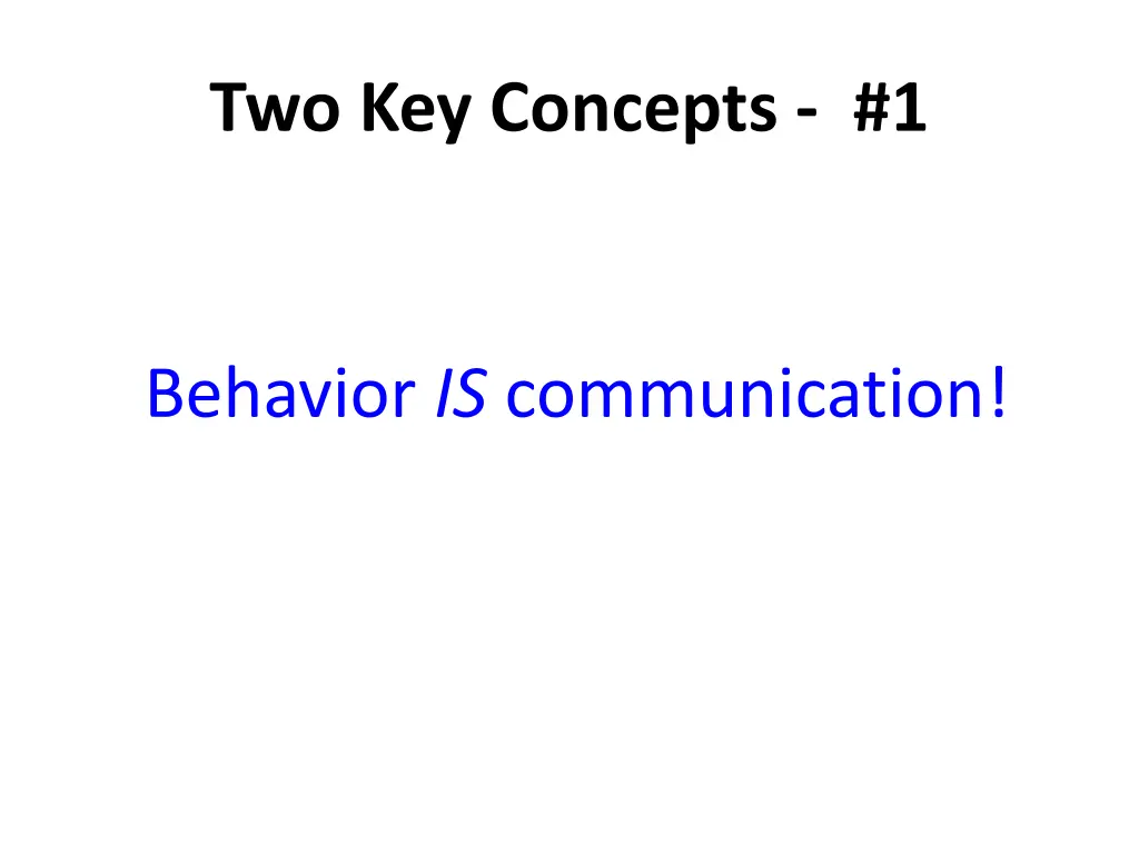 two key concepts 1