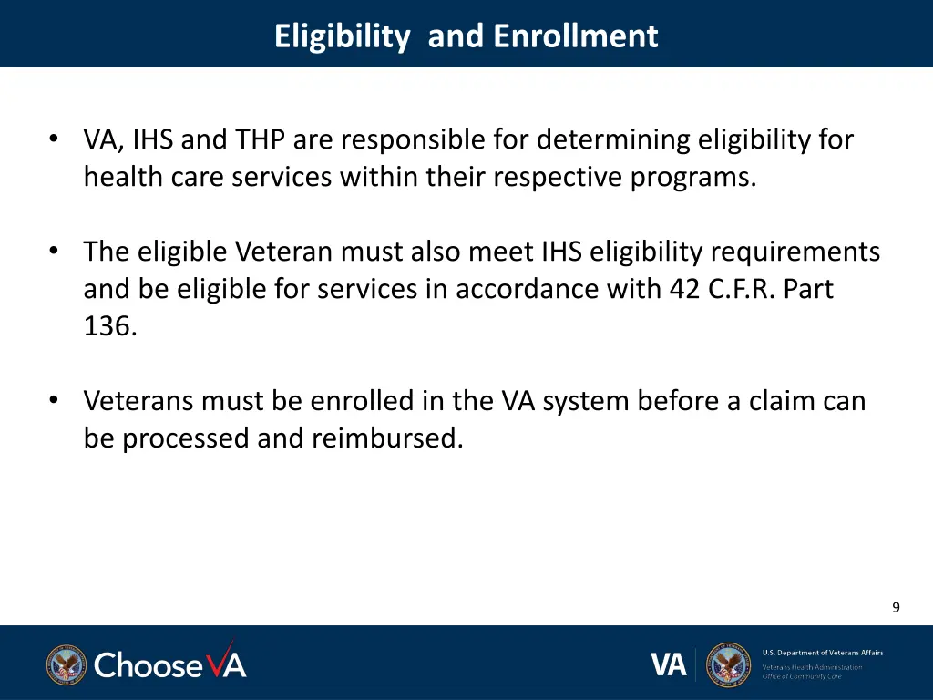 eligibility and enrollment