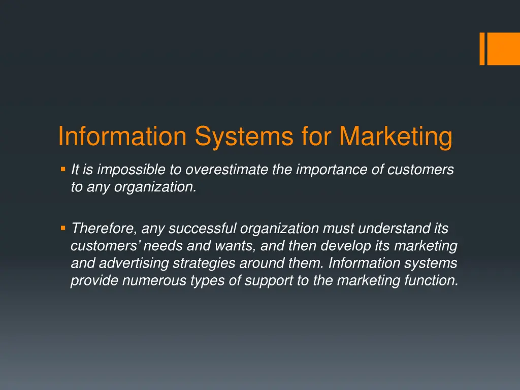 information systems for marketing