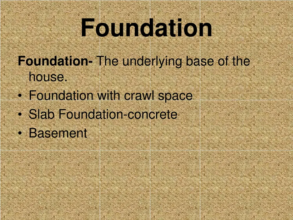 foundation